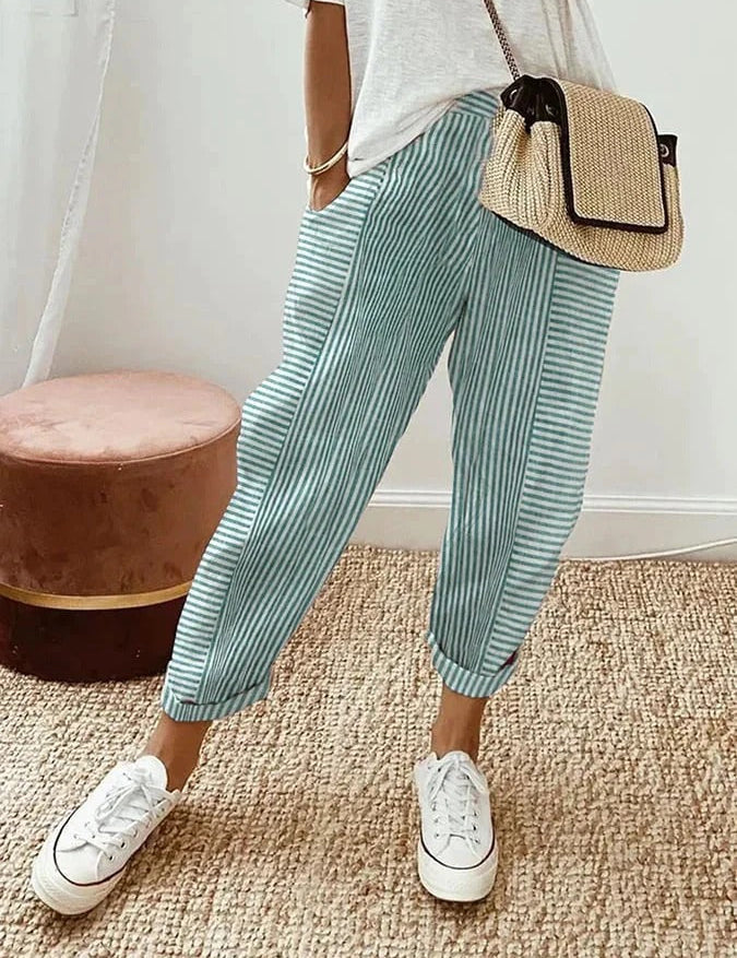 SOPHIA | Elegant in Casual Striped Pants