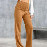 High waist casual elastic pants