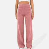 High waist casual elastic pants