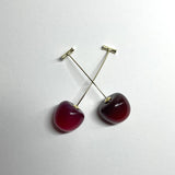 Blood Red Cherry Earrings, Y2K Jewelry, Y2K, Coquette, Lightweight, White Elephant Gift, Galentine's Party, Cute Earrings