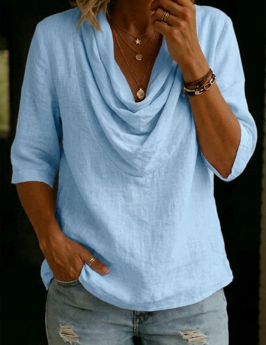 Salma™ | Solid Boat Neck Top
