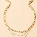 Classic layered gold chain with pendant